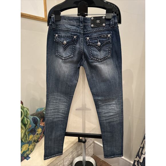 MISS ME WOMENS SIGNATURE SKINNY STRAIGHT SZ 29 JEANS INSEAM 31” New Y2K 255